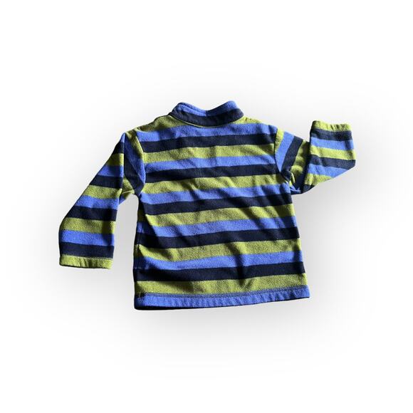 Hanna Andersson Striped Fleece Quarter Zip - Picture 2 of 3